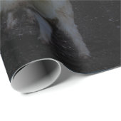 暗い中で白熱［赤熱］光を放つハイランド牛、ギフトラップ ラッピングペーパー (ロールコーナー)