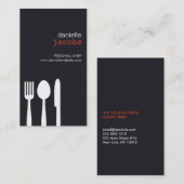 暗い中のフォーク用スプーンナイフ 名刺 (正面/裏面)