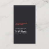 暗い中のフォーク用スプーンナイフ 名刺 (裏面)