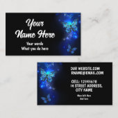 暗い中のモルフォ蝶 名刺 (正面/裏面)