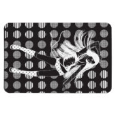 暗い中の踊りガールフレンド マグネット (横)