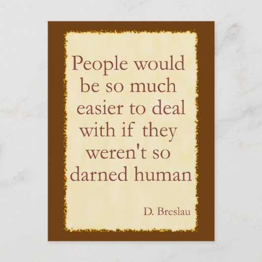 暗い人間のはがき ポストカード (正面)