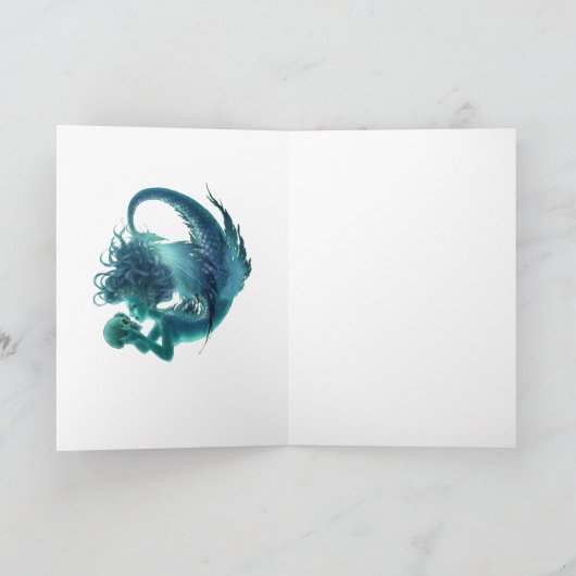 暗い人魚グリーティングカード – 秘密キス カード (内部)