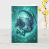 暗い人魚グリーティングカード – 秘密キス カード (黄色い花)