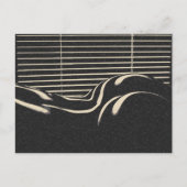 暗い体の少女シルエットアート ポストカード (正面)