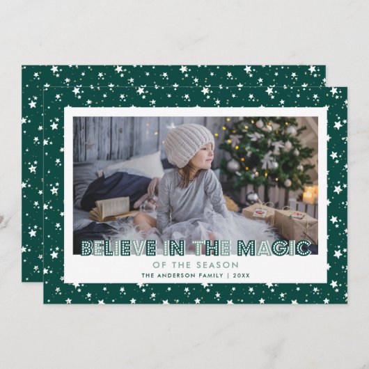 暗い信じ緑の魔法星写真 シーズンカード (正面/裏面)