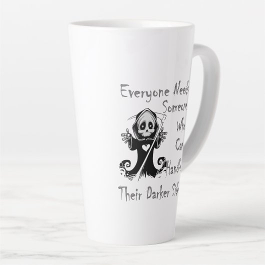 暗い側 カフェラテマグ (右アングル)