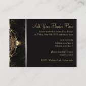 暗い優雅のフラクタルの芸術の小型招待状 エンクロージャーカード (裏面)