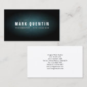 暗い写真のビジネスグランジカードで輝く 名刺 (正面/裏面)