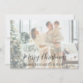 暗い写真メリークリスマスホリデーカード シーズンカード (正面)