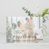 暗い写真メリークリスマスホリデーカード シーズンカード (スタンド正面)