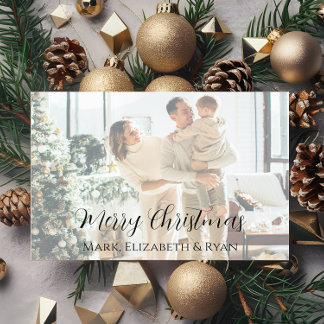 暗い写真メリークリスマスホリデーカード シーズンカード