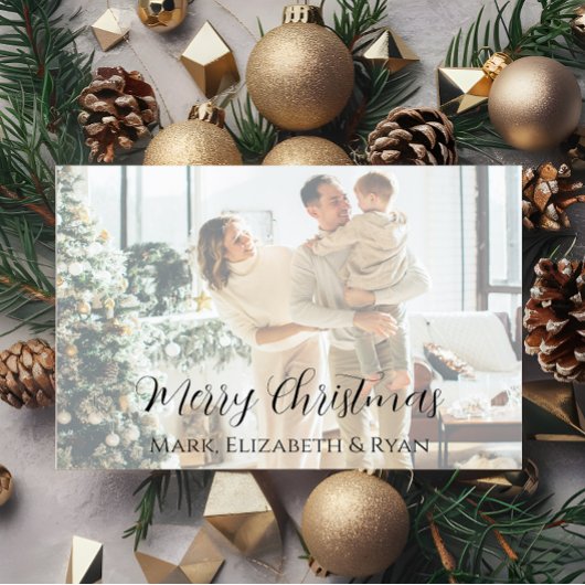 暗い写真メリークリスマスホリデーカード シーズンカード