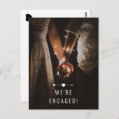 暗い写真 |婚約発表 |はがき ポストカード (正面/裏面)