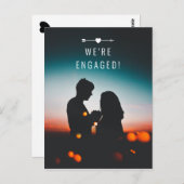 暗い写真 |婚約発表 |はがき ポストカード (正面/裏面)