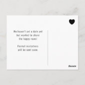 暗い写真 |婚約発表 |はがき ポストカード (裏面)