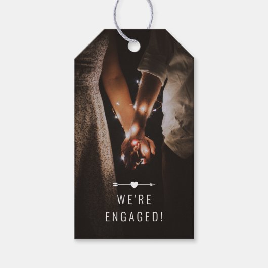 暗い写真 |婚約発表 |ラベル | Bttm ギフトタグ (正面)