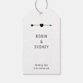 暗い写真 |婚約発表 |ラベル | Bttm ギフトタグ (裏面)