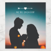 暗い写真 |婚約発表 |ワインラベル ワインラベル (シングルラベル)