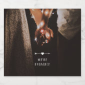 暗い写真 |婚約 | スパークリングワインラベル (シングルラベル)