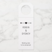 暗い写真 |婚約 |ボトルハンガーラベル ボトルネックタグ (裏面)