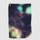 暗い効果と柔らかい色のフレアを持つジャガー ゴルフタオル (正面)