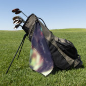 暗い効果と柔らかい色のフレアを持つジャガー ゴルフタオル (グリーン)