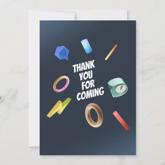 暗い卒業パーティファンシーーをパーソナライズ 招待状 (裏面)