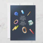 暗い卒業発表をファンシーパーソナライズ 招待状 (裏面)