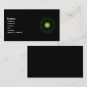 暗い名刺に輝くゴシック様式のフラクタル 名刺 (正面/裏面)