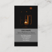 暗い名刺を照らすろうそくの光 名刺 (裏面)