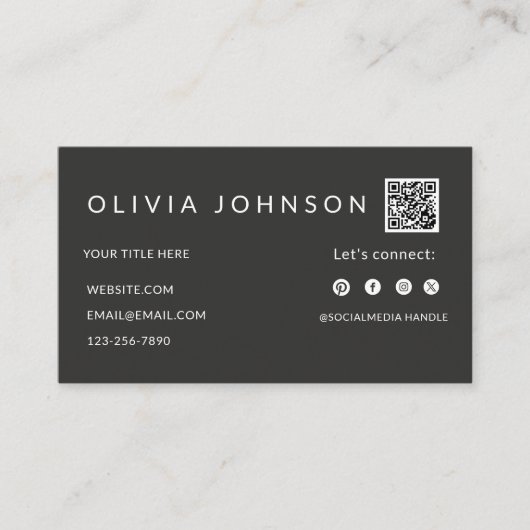 暗い名刺 名刺 (正面)