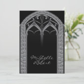 暗い型破りのゴシック様式テーマの結婚式招待状 招待状 (スタンド正面)