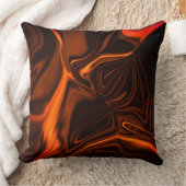 暗い基金の上でサンゴの曲線または起伏 クッション (ブランケット)