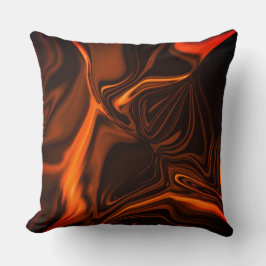 暗い基金の上でサンゴの曲線または起伏 クッション