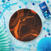 暗い基金の上でサンゴの曲線または起伏 ペーパープレート (パーティー)