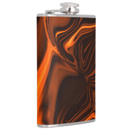 暗い基金の上で光沢のあるサンゴが起伏を曲げた フラスク