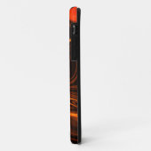 暗い基金の上で光沢のあるサンゴが起伏を曲げた Case-Mate iPhoneケース (裏面/左)