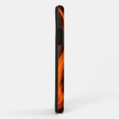 暗い基金の上で光沢のあるサンゴが起伏を曲げた Case-Mate iPhoneケース (裏面/右)