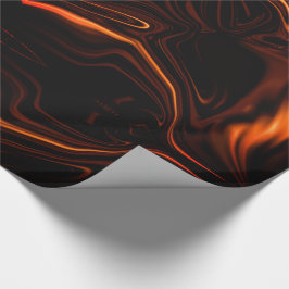 暗い基金の紙上の曲線または起伏サンゴ ラッピングペーパー