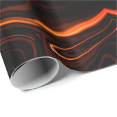 暗い基金の紙上の曲線または起伏サンゴ ラッピングペーパー (ロールコーナー)