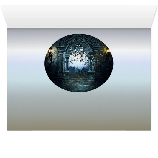 暗い墓地の背景 (内部横(下))