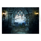 暗い墓地の背景 (正面横)