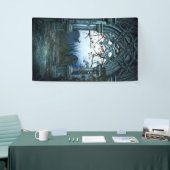 暗い墓地の背景 横断幕 (トレードショー)