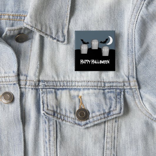 暗い墓地ハロウィンボタン 缶バッジ (インサイチュ)