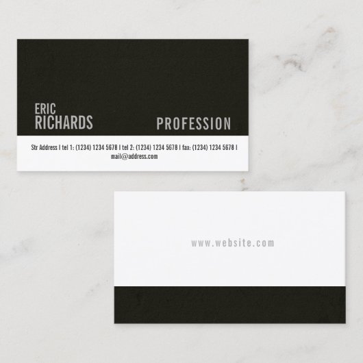 暗い壁のフェイクで具体的なおよび白のストライブ柄カバー 名刺 (正面/裏面)