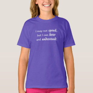 暗い声を聞いて理解する Tシャツ