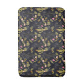 暗い夏の夜のサボテンパターン バスマット (正面縦)