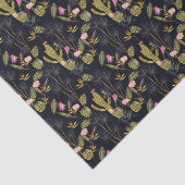 暗い夏の夜のサボテンパターン 薄葉紙 (詳細)