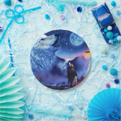 暗い夜に狼の群れが ペーパープレート (パーティー)